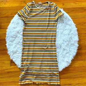 Pink Rose striped t-shirt dress